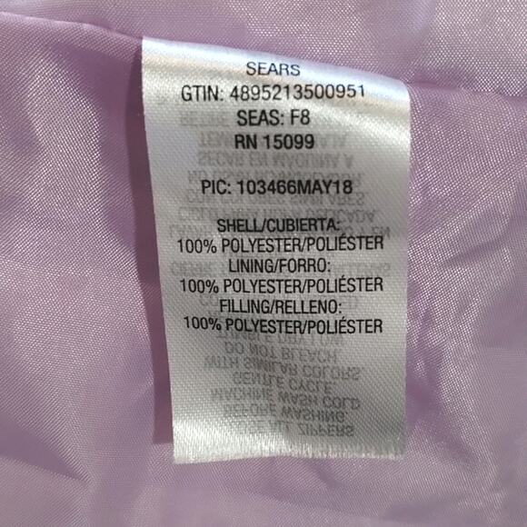 Roebuck & Co. NEW Purple Tonal Pocketed Quilted Puffer Jacket Ski Coat XL 16 - Picture 9 of 14